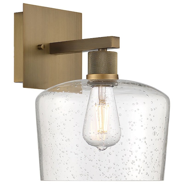Access Lighting Port Nine Chardonnay, Chardonnay LED Wall Sconce, Antique Brushed Brass Finish, Seeded Glass 63144LEDDLP-ABB/SDG - main